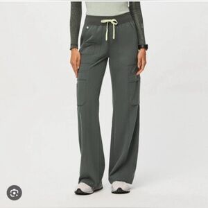 FIGS Yendi Relaxed Fit Cargo Pants Dark Green Size XXL Limited Edition